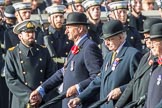 Regimental Association of The Rifles and The Royal Gloucestershire (Group A6, 33 members) during the Royal British Legion March Past on Remembrance Sunday at the Cenotaph, Whitehall, Westminster, London, 11 November 2018, 11:56.