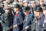 Regimental Association of The Rifles and The Royal Gloucestershire (Group A6, 33 members) during the Royal British Legion March Past on Remembrance Sunday at the Cenotaph, Whitehall, Westminster, London, 11 November 2018, 11:56.