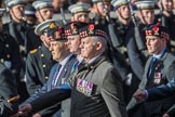 Royal Regiment of Scotland (Group A7, 15 members) during the Royal British Legion March Past on Remembrance Sunday at the Cenotaph, Whitehall, Westminster, London, 11 November 2018, 11:56.