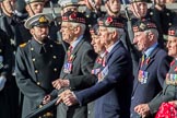The Royal Scots Regimental Association (Group A8, 25 members) during the Royal British Legion March Past on Remembrance Sunday at the Cenotaph, Whitehall, Westminster, London, 11 November 2018, 11:56.