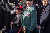 Queen's Own Highlanders Regimental Association (Group A11, 55 members) during the Royal British Legion March Past on Remembrance Sunday at the Cenotaph, Whitehall, Westminster, London, 11 November 2018, 11:57.