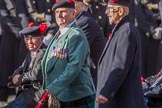 Queen's Own Highlanders Regimental Association (Group A11, 55 members) during the Royal British Legion March Past on Remembrance Sunday at the Cenotaph, Whitehall, Westminster, London, 11 November 2018, 11:57.
