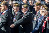 Fraserburgh and Macduff Gordon Highlanders Association (Group A15, 15 members) during the Royal British Legion March Past on Remembrance Sunday at the Cenotaph, Whitehall, Westminster, London, 11 November 2018, 11:58.