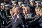 Coldstream Guards Association (Group A18, 30 members) during the Royal British Legion March Past on Remembrance Sunday at the Cenotaph, Whitehall, Westminster, London, 11 November 2018, 11:58.