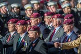 The Parachute Regimental Association (Group A21, 101 members) during the Royal British Legion March Past on Remembrance Sunday at the Cenotaph, Whitehall, Westminster, London, 11 November 2018, 11:59.