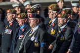 The King's Own Royal Border Regiment (Group A24, 80 members) during the Royal British Legion March Past on Remembrance Sunday at the Cenotaph, Whitehall, Westminster, London, 11 November 2018, 12:00.
