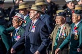 Gurkha Brigade Association (Group A25, 80 members) during the Royal British Legion March Past on Remembrance Sunday at the Cenotaph, Whitehall, Westminster, London, 11 November 2018, 12:00.
