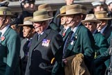 Gurkha Brigade Association (Group A25, 80 members) during the Royal British Legion March Past on Remembrance Sunday at the Cenotaph, Whitehall, Westminster, London, 11 November 2018, 12:00.