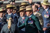 Gurkha Brigade Association (Group A25, 80 members) during the Royal British Legion March Past on Remembrance Sunday at the Cenotaph, Whitehall, Westminster, London, 11 November 2018, 12:00.