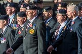 The Royal Hampshire Regimental Association (Group A27, 51 members) during the Royal British Legion March Past on Remembrance Sunday at the Cenotaph, Whitehall, Westminster, London, 11 November 2018, 12:01.