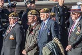 The Royal Anglian Regiment (Group A28, 21 members) during the Royal British Legion March Past on Remembrance Sunday at the Cenotaph, Whitehall, Westminster, London, 11 November 2018, 12:01.