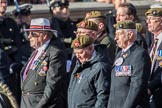 The Royal Anglian Regiment (Group A28, 21 members) during the Royal British Legion March Past on Remembrance Sunday at the Cenotaph, Whitehall, Westminster, London, 11 November 2018, 12:01.