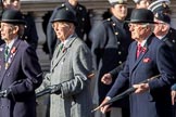 The Staffordshire Regiment (Group A29, 54 members) during the Royal British Legion March Past on Remembrance Sunday at the Cenotaph, Whitehall, Westminster, London, 11 November 2018, 12:01.