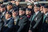 The Staffordshire Regiment (Group A29, 54 members) during the Royal British Legion March Past on Remembrance Sunday at the Cenotaph, Whitehall, Westminster, London, 11 November 2018, 12:01.