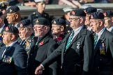The Staffordshire Regiment (Group A29, 54 members) during the Royal British Legion March Past on Remembrance Sunday at the Cenotaph, Whitehall, Westminster, London, 11 November 2018, 12:01.