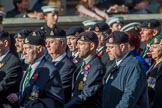 The Staffordshire Regiment (Group A29, 54 members) during the Royal British Legion March Past on Remembrance Sunday at the Cenotaph, Whitehall, Westminster, London, 11 November 2018, 12:01.