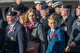 The Staffordshire Regiment (Group A29, 54 members) during the Royal British Legion March Past on Remembrance Sunday at the Cenotaph, Whitehall, Westminster, London, 11 November 2018, 12:01.