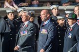 Cheshire Regiment Association (Group A30, 24 members) during the Royal British Legion March Past on Remembrance Sunday at the Cenotaph, Whitehall, Westminster, London, 11 November 2018, 12:01.