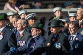 Cheshire Regiment Association (Group A30, 24 members) during the Royal British Legion March Past on Remembrance Sunday at the Cenotaph, Whitehall, Westminster, London, 11 November 2018, 12:01.