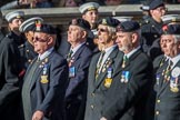 The Devonshire and Dorset Regimental Association (Group A33, 20 members) during the Royal British Legion March Past on Remembrance Sunday at the Cenotaph, Whitehall, Westminster, London, 11 November 2018, 12:02.