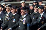The Devonshire and Dorset Regimental Association (Group A33, 20 members) during the Royal British Legion March Past on Remembrance Sunday at the Cenotaph, Whitehall, Westminster, London, 11 November 2018, 12:02.