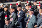The Northumberland Fusiliers All Ranks Club (Group A34, 41 members) during the Royal British Legion March Past on Remembrance Sunday at the Cenotaph, Whitehall, Westminster, London, 11 November 2018, 12:02.