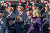 Fusiliers Association  Lancashire (Group A35, 34 members) during the Royal British Legion March Past on Remembrance Sunday at the Cenotaph, Whitehall, Westminster, London, 11 November 2018, 12:02.