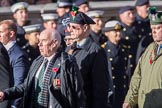 Combined Irish Regiments Association (Group A36, 34 members) during the Royal British Legion March Past on Remembrance Sunday at the Cenotaph, Whitehall, Westminster, London, 11 November 2018, 12:02.