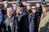 Combined Irish Regiments Association (Group A36, 34 members) during the Royal British Legion March Past on Remembrance Sunday at the Cenotaph, Whitehall, Westminster, London, 11 November 2018, 12:02.