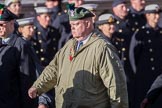 Combined Irish Regiments Association (Group A36, 34 members) during the Royal British Legion March Past on Remembrance Sunday at the Cenotaph, Whitehall, Westminster, London, 11 November 2018, 12:02.
