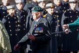 Combined Irish Regiments Association (Group A36, 34 members) during the Royal British Legion March Past on Remembrance Sunday at the Cenotaph, Whitehall, Westminster, London, 11 November 2018, 12:02.