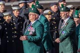 Regimental Association  of the Royal Irish Association (Group A37, 39 members) during the Royal British Legion March Past on Remembrance Sunday at the Cenotaph, Whitehall, Westminster, London, 11 November 2018, 12:02.