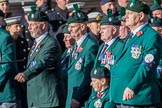 Regimental Association  of the Royal Irish Association (Group A37, 39 members) during the Royal British Legion March Past on Remembrance Sunday at the Cenotaph, Whitehall, Westminster, London, 11 November 2018, 12:02.