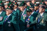 Regimental Association  of the Royal Irish Association (Group A37, 39 members) during the Royal British Legion March Past on Remembrance Sunday at the Cenotaph, Whitehall, Westminster, London, 11 November 2018, 12:02.