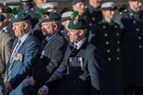 Regimental Association  of the Royal Irish Association (Group A37, 39 members) during the Royal British Legion March Past on Remembrance Sunday at the Cenotaph, Whitehall, Westminster, London, 11 November 2018, 12:03.