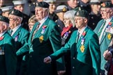 The Regimental Association of The Ulster Defence Regiment (Group A38, 83 members) during the Royal British Legion March Past on Remembrance Sunday at the Cenotaph, Whitehall, Westminster, London, 11 November 2018, 12:03.