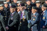 Royal Welsh Comrades Association (Group A39, 8 members) during the Royal British Legion March Past on Remembrance Sunday at the Cenotaph, Whitehall, Westminster, London, 11 November 2018, 12:03.