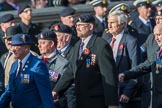 Royal Army Ordnance Corps Association (Group B1, 33 members) during the Royal British Legion March Past on Remembrance Sunday at the Cenotaph, Whitehall, Westminster, London, 11 November 2018, 12:05.