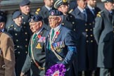 The Army Dog Unit Northern Ireland (RAVC) Association (Group B3, 38 members) during the Royal British Legion March Past on Remembrance Sunday at the Cenotaph, Whitehall, Westminster, London, 11 November 2018, 12:06.