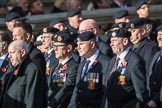 Royal Engineers Bomb Disposal Association (Group B5, 60 members) during the Royal British Legion March Past on Remembrance Sunday at the Cenotaph, Whitehall, Westminster, London, 11 November 2018, 12:06.