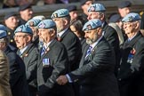 Army Air Corps Veteran Association (Group B7, 42 members) during the Royal British Legion March Past on Remembrance Sunday at the Cenotaph, Whitehall, Westminster, London, 11 November 2018, 12:07.