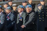 Army Air Corps Veteran Association (Group B7, 42 members) during the Royal British Legion March Past on Remembrance Sunday at the Cenotaph, Whitehall, Westminster, London, 11 November 2018, 12:07.