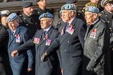 656 Squadron Association (Group B8, 24 members) during the Royal British Legion March Past on Remembrance Sunday at the Cenotaph, Whitehall, Westminster, London, 11 November 2018, 12:07.