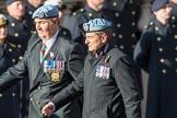 656 Squadron Association (Group B8, 24 members) during the Royal British Legion March Past on Remembrance Sunday at the Cenotaph, Whitehall, Westminster, London, 11 November 2018, 12:07.