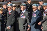 7 Regiment Army Air Corps (Volunteers) Association (Group B9, 13 members) during the Royal British Legion March Past on Remembrance Sunday at the Cenotaph, Whitehall, Westminster, London, 11 November 2018, 12:07.