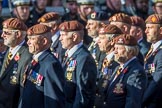 The King's Royal Hussars Regimental Association  (Group B21, 100 members) during the Royal British Legion March Past on Remembrance Sunday at the Cenotaph, Whitehall, Westminster, London, 11 November 2018, 12:10.