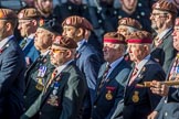 The King's Royal Hussars Regimental Association  (Group B21, 100 members) during the Royal British Legion March Past on Remembrance Sunday at the Cenotaph, Whitehall, Westminster, London, 11 November 2018, 12:10.