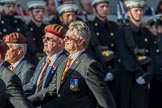 The King's Royal Hussars Regimental Association  (Group B21, 100 members) during the Royal British Legion March Past on Remembrance Sunday at the Cenotaph, Whitehall, Westminster, London, 11 November 2018, 12:10.