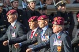 Airborne Engineers Association (Group B31, 20 members) during the Royal British Legion March Past on Remembrance Sunday at the Cenotaph, Whitehall, Westminster, London, 11 November 2018, 12:12.
