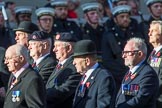 The Household Cavalry Associations (Group B32, 24 members) during the Royal British Legion March Past on Remembrance Sunday at the Cenotaph, Whitehall, Westminster, London, 11 November 2018, 12:12.